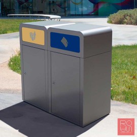Paperera de reciclatge exterior Estocolm XL de 125 L